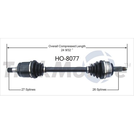 Surtrack Axle Cv Axle Shaft, Ho-8077 HO-8077